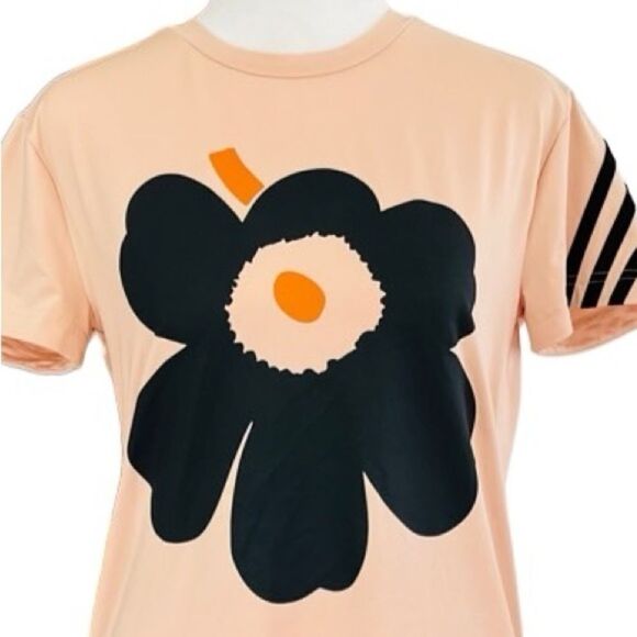 ADIDAS MARIMEKKO PRIMEGREEN AEROREADY TRAINING 3-STRIPES FLORAL GRAPHIC TEE - Picture 2 of 8